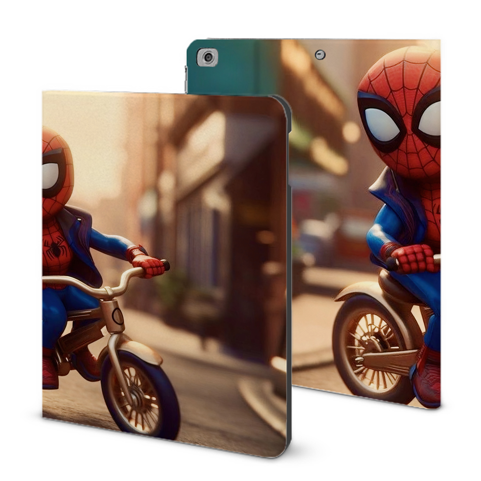 （画像用） Spider Man スパイダーマン IPad ケース ブック型 PUレザー TPU 耐衝撃 軽量 薄型 ペン収納なし 全面保護 IPad 各モデル対応